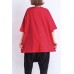 Beautiful o neck Half sleeve cotton tunic pattern 2019 Shape red tunic Summer