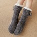 Women Warm Winter Outdoor Solid Color Plus Velvet Thicken Home Sleep Socks Tube Socks With Fluff