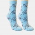 Women Cotton Personality Funny Pattern Breathable Sweat  absorbent Tube Socks