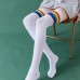 Women Cotton Rainbow Stripe Pattern Casual Universal Over Knee Leggings Thigh Socks Stockings