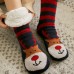 Women Warm Winter Outdoor Christmas Style Santa Claus Elk Pattern Plus Velvet Thicken Home Sleep Socks Tube Socks