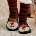 Women Warm Winter Outdoor Christmas Style Santa Claus Elk Pattern Plus Velvet Thicken Home Sleep Socks Tube Socks